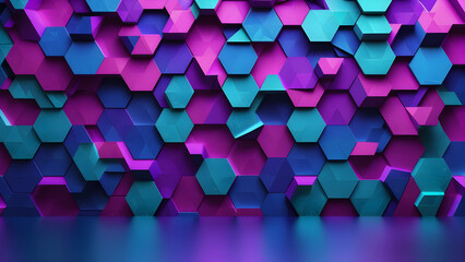 abstract background with cubes. uneven hexagon abstract background wallpaper