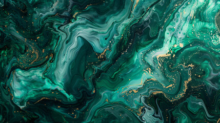 Abstract acrylic painting in jade tone for background. - obrazy, fototapety, plakaty