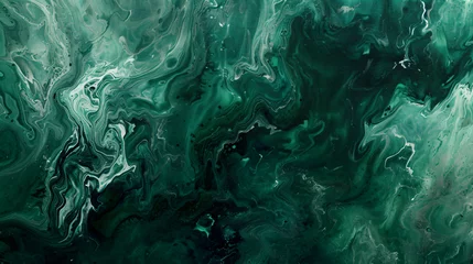 Tuinposter Abstract acrylic painting in jade tone for background. © Natia