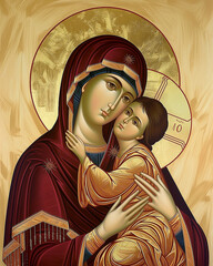 Jesus and Mary Icon