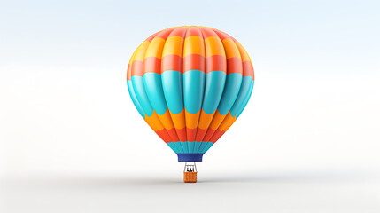 Fototapeta premium vibrant hot air balloon against a clean white background
