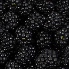 Blackberries close-up, background. Seamless texture