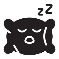 sleeping glyph icon