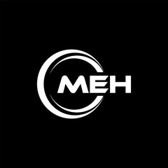 MEH Logo Design, Inspiration for a Unique Identity. Modern Elegance and Creative Design. Watermark Your Success with the Striking this Logo.