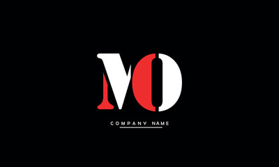 MO, OM, M, O Abstract Letters Logo Monogram