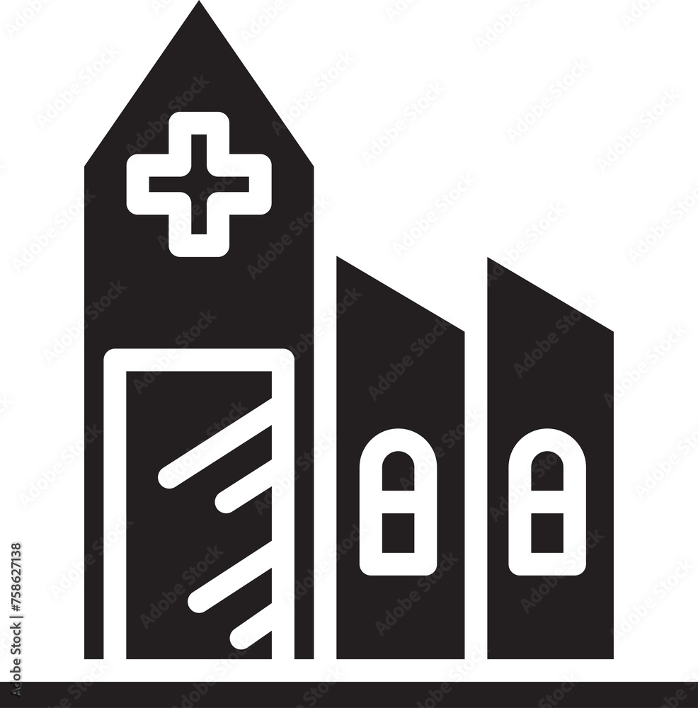 Poster Church Building Icon