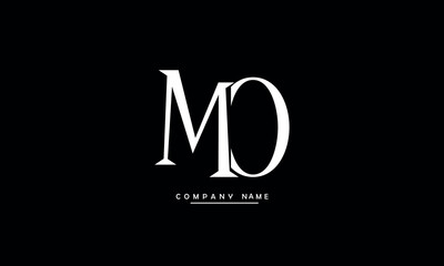 MO, OM, M, O Abstract Letters Logo Monogram