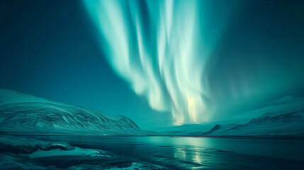 The aurora borealis or northern lights at night are very beautiful. And can be seen only in the North and South Poles.