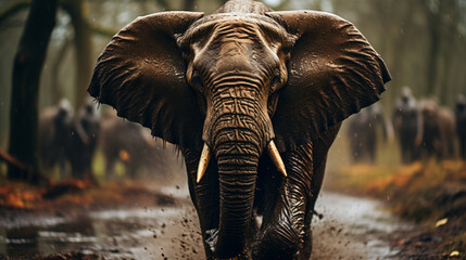 elephant in the water © Digital Dream Vault