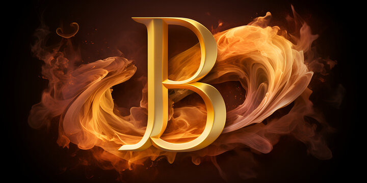 letter, Alphabet amp Letter B B logo Monogram, Fire Letter B, Generative AI