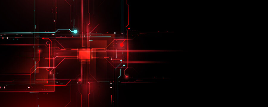 Technology background image, concept, circuit board, processing chip, data reading, network, communication