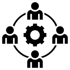 Team work Glyph Icon