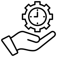 Time management Outline Icon