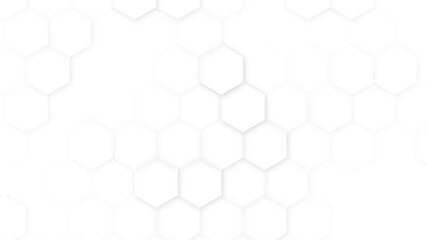 Naklejka premium Abstract white embossed hexagon. Honeycomb white Background. Abstract Hexagon wallpaper. Vector illustration