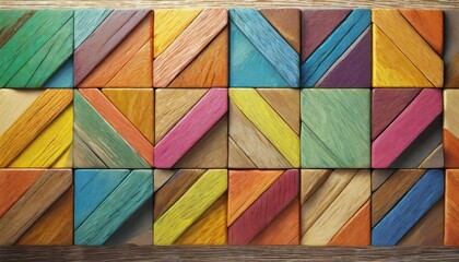Fototapeta premium colorful wooden cube background