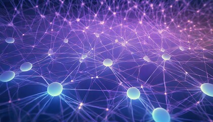 Fototapeta premium Abstract digital background of a Connected Network With Nodes and Lines