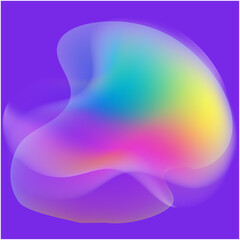 Abstract colorful Fluid modern Geometrical template with blend shapes. Vector Background