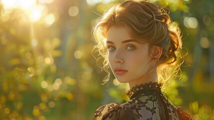 nice outdoor portrait of a well dressed young lady.