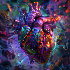 Vibrant Heart Art Generative AI