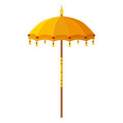 Balinese umbrella isolated in white © Arun