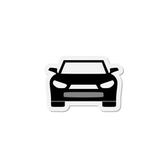 Car minimal flat icon isolated on transparent background
