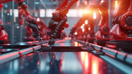 Foto op Plexiglas Heavy automation robot arm machine in smart factory industrial © Mutshino_Artwork