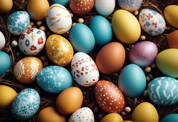 Fototapeta na wymiar set easter eggs Illustration Icon Vector Design Spring Gift Happy Color Holiday Egg Festival Decoration