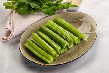 Vegan cuisine - dietary celery cticks