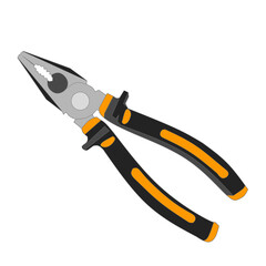 Vector illustration of orange pliers on a white background