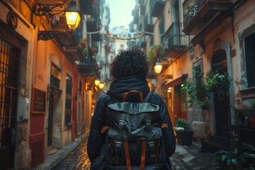 Alleyway Wonders: Traveler Walks Through the Heart of the Old City