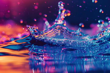 Generative ai on the theme of water filtration system for home, clean soft liquid to drinking