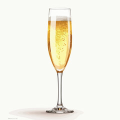 Frosty Champagne Clipart Clipart isolated on white background