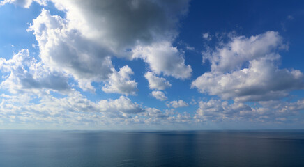 하늘, 구름, 바다, 수평선, 고요, 기상청, 날씨, 예보 - obrazy, fototapety, plakaty