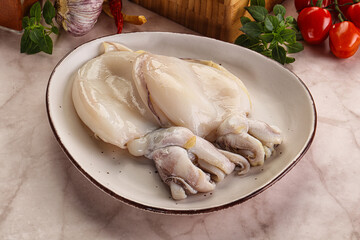 Fototapeta na wymiar Raw fresh cuttlefish for cooking