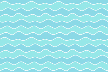 Seamless pattern with hand-drawn waves