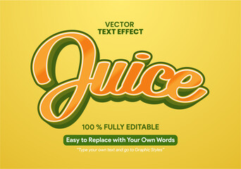3D juice text effect