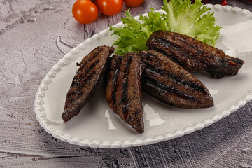 Grilled diet beef liver steak