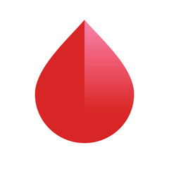 Red blood drop logo icon vector illustration