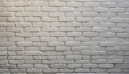 Fototapeta premium White painted old brick Wall panoramic background 