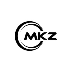 MKZ letter logo design with white background in illustrator, cube logo, vector logo, modern alphabet font overlap style. calligraphy designs for logo, Poster, Invitation, etc.