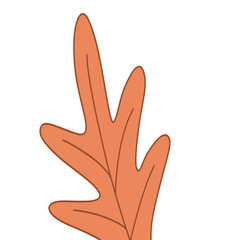 Obraz premium Fern leaves in autumn illustration