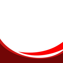 Red Business Curve Footer