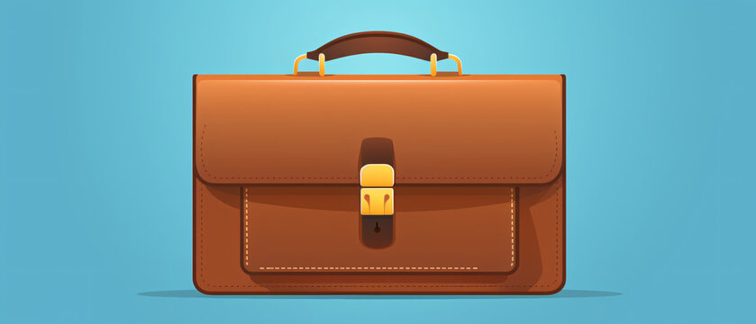 Briefcase icon vector illustration. Flat design style