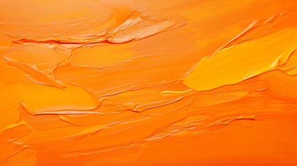 Bright orange oil paint on canvas for background 
