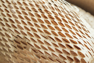 Eco friendly brown paper honeycomb wrap for product packaging parcel carton box