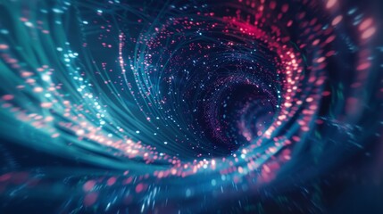 abstract swirling vortex technology background