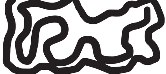 black and white abstract new drage race map on white