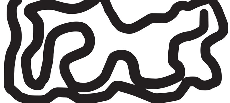 black and white abstract new drage race map on white