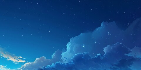 Fototapeta na wymiar close up of twilight sky with clouds and stars