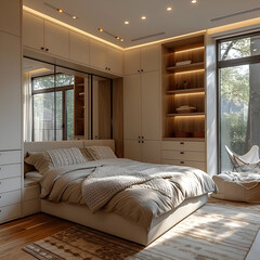 scandinavian style bedroom interior design